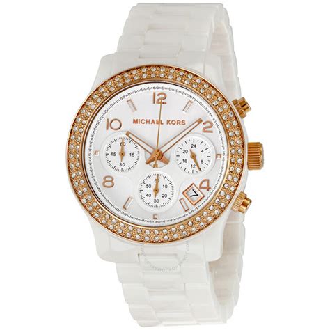 white michael kors womens watch|michael kors watch model nadja.